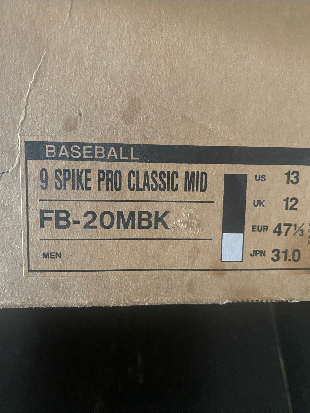 NWOT Mizuno men’s 9-Spike Pro Classic Mid baseball cleats, size 13 - Picture 8 of 8
